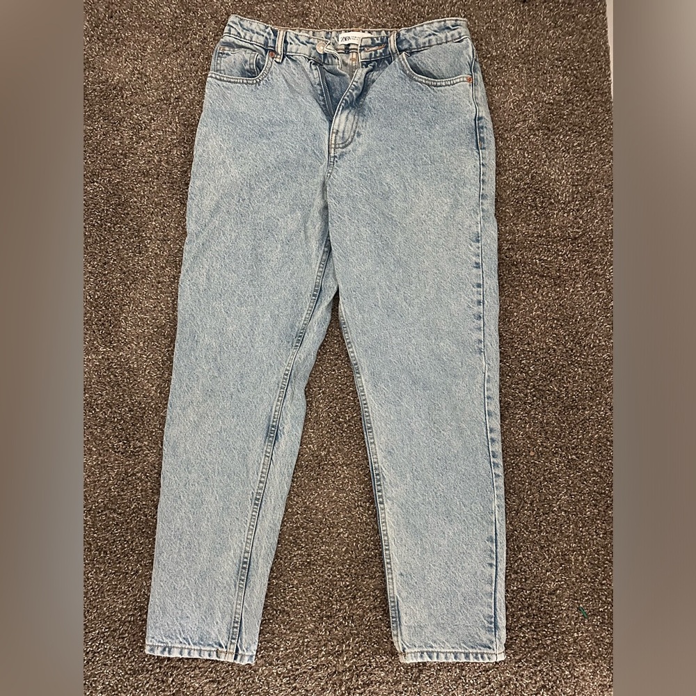 Zara Faded Blue Denim Jeans
